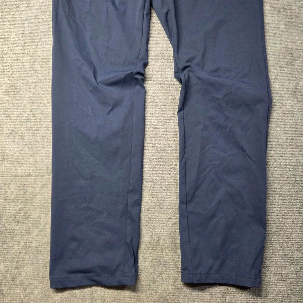 Talanes Mens Performance Golf Pants Navy Blue Flat Front Stretch Trousers 34x32